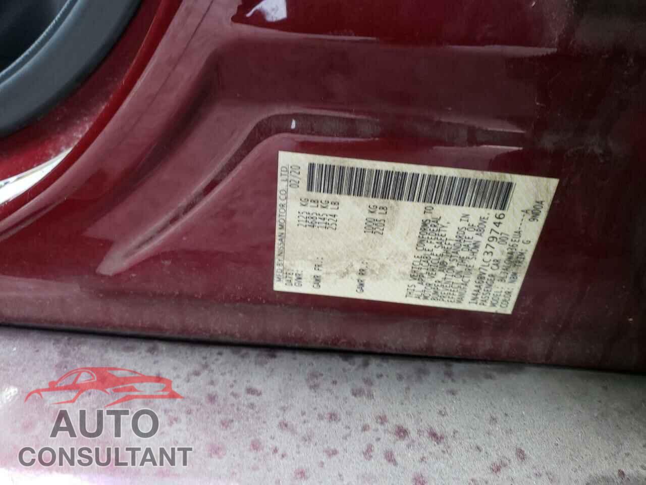 NISSAN MAXIMA 2020 - 1N4AA6BV7LC379746