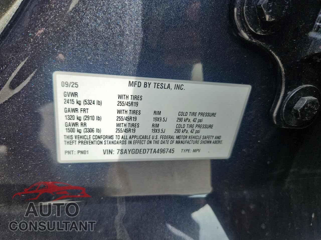 TESLA MODEL Y 2026 - 7SAYGDED7TA496745