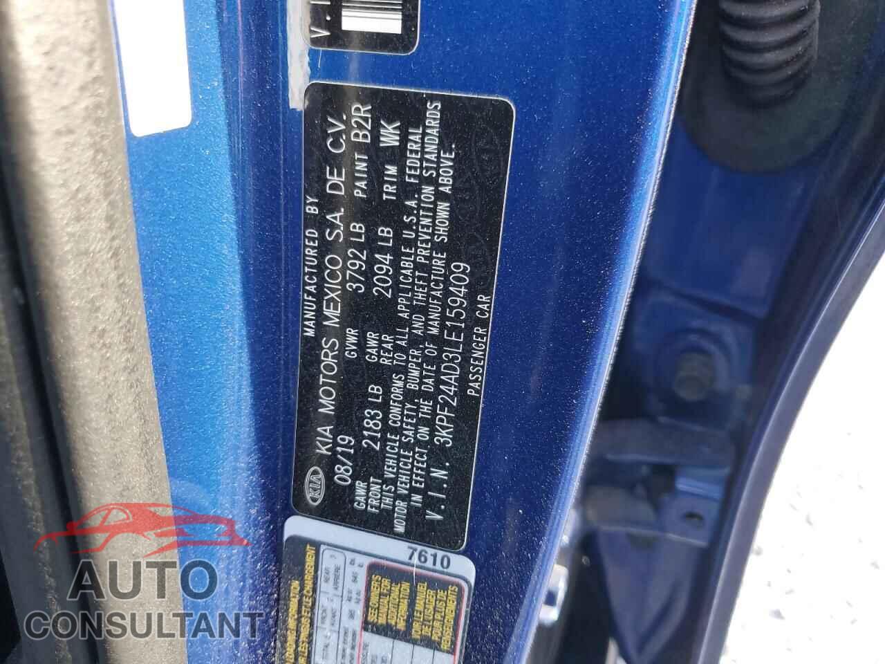 KIA FORTE 2020 - 3KPF24AD3LE159409