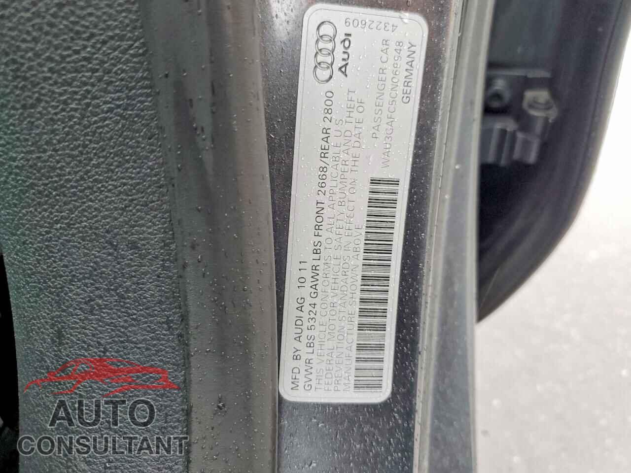 AUDI A7 2012 - WAU3GAFC5CN069948
