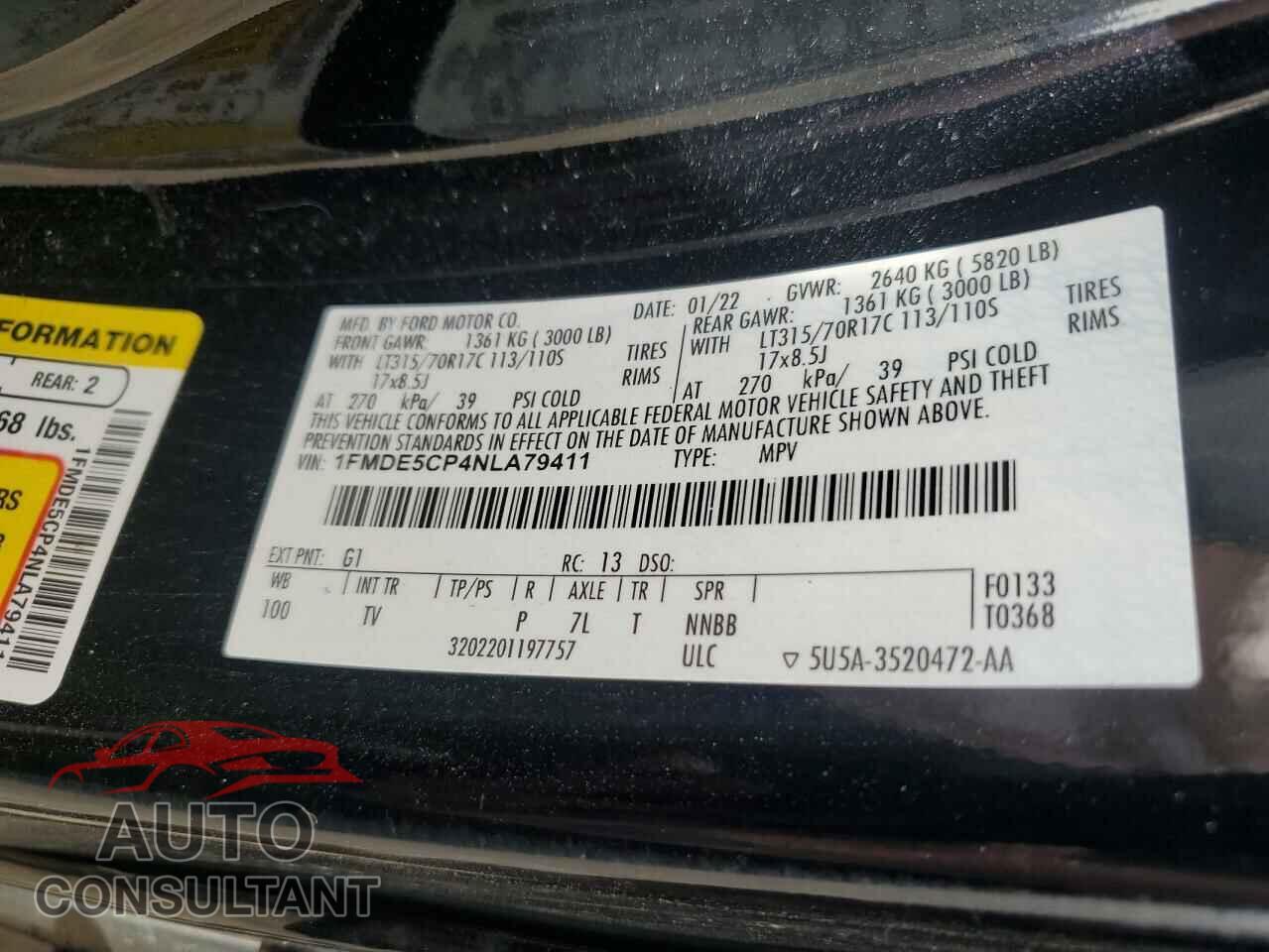 FORD BRONCO 2022 - 1FMDE5CP4NLA79411