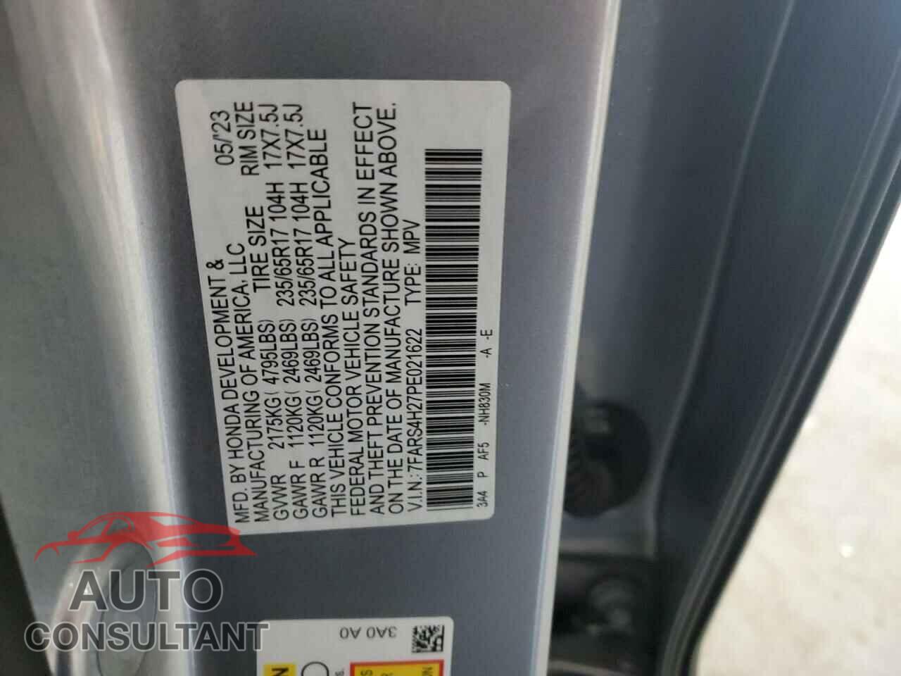 HONDA CRV 2023 - 7FARS4H27PE021622