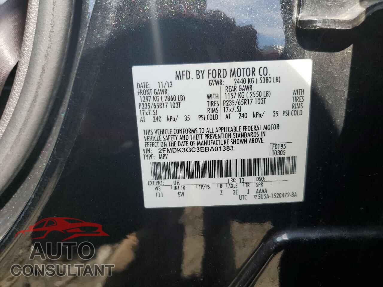 FORD EDGE 2014 - 2FMDK3GC3EBA01383
