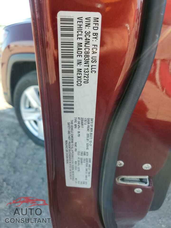 JEEP COMPASS 2022 - 3C4NJCBB3NT137270