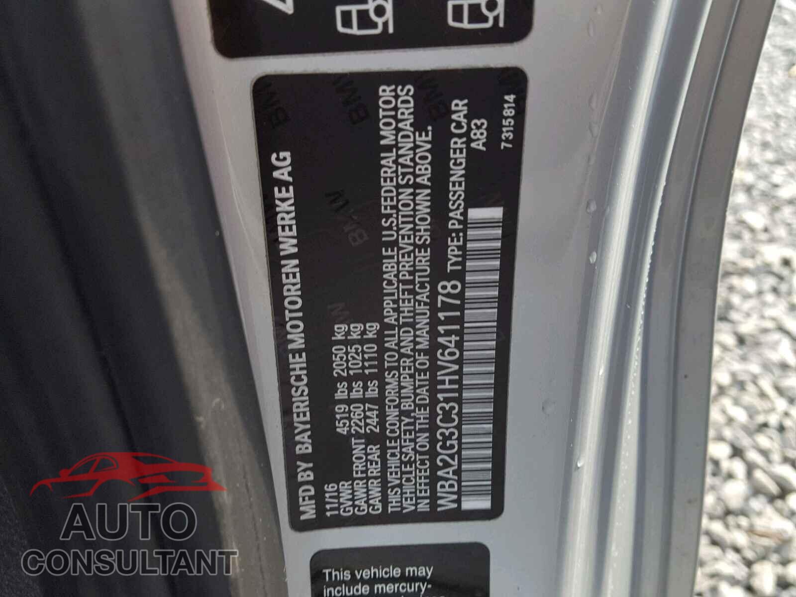 BMW M2 2017 - WBA2G3C31HV641178
