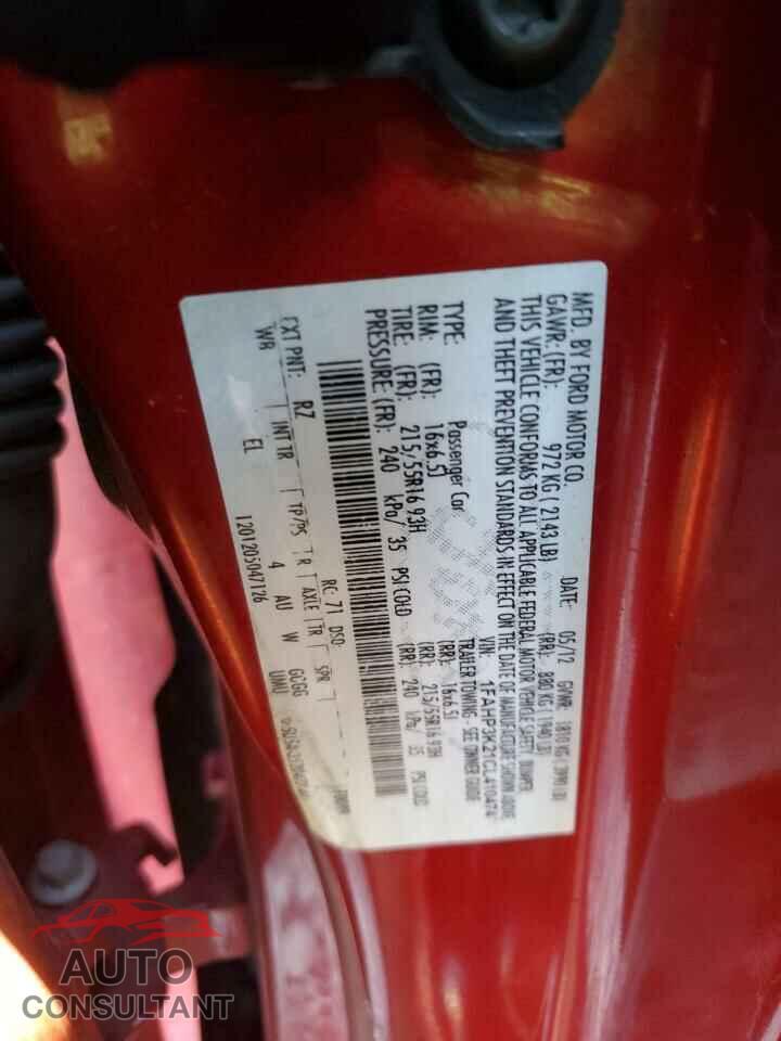 FORD FOCUS 2012 - 1FAHP3K21CL410474