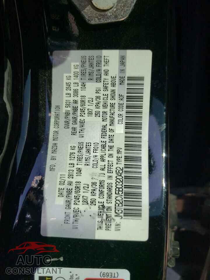 MAZDA CX-9 2011 - JM3TB2CV5B0320452