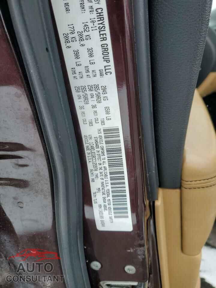 DODGE DURANGO 2012 - 1C4RDJEG8CC125970