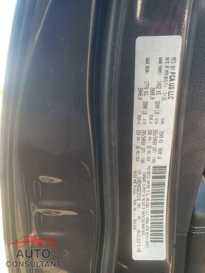 DODGE DURANGO 2016 - 1C4RDHAG5GC315181