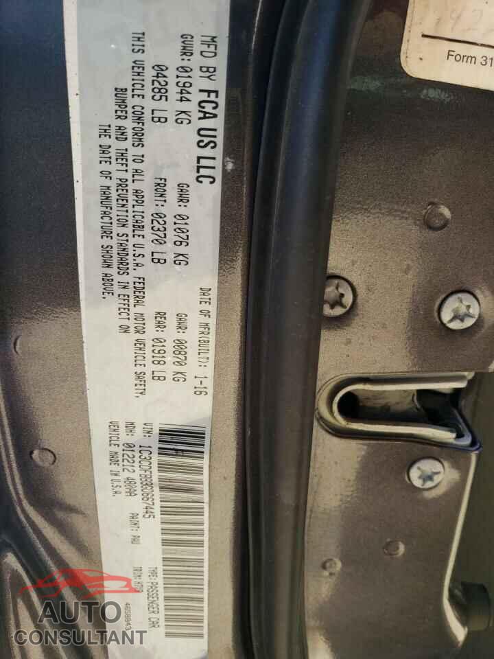 DODGE DART 2016 - 1C3CDFBB3GD667445