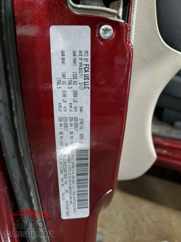 DODGE CARAVAN 2017 - 2C4RDGCG6HR779435