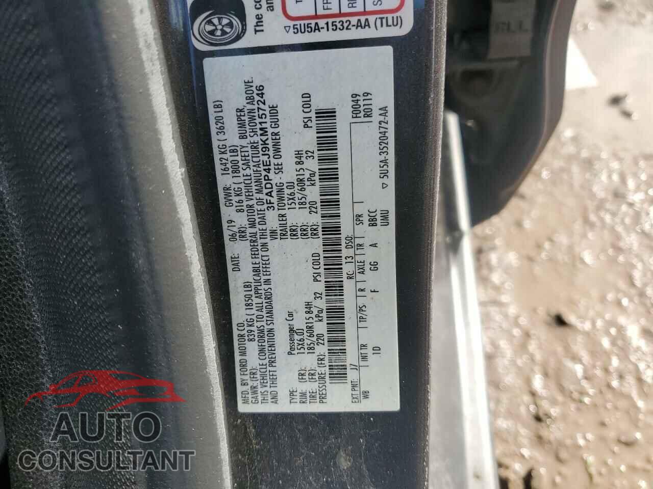 FORD FIESTA 2019 - 3FADP4EJ9KM157246