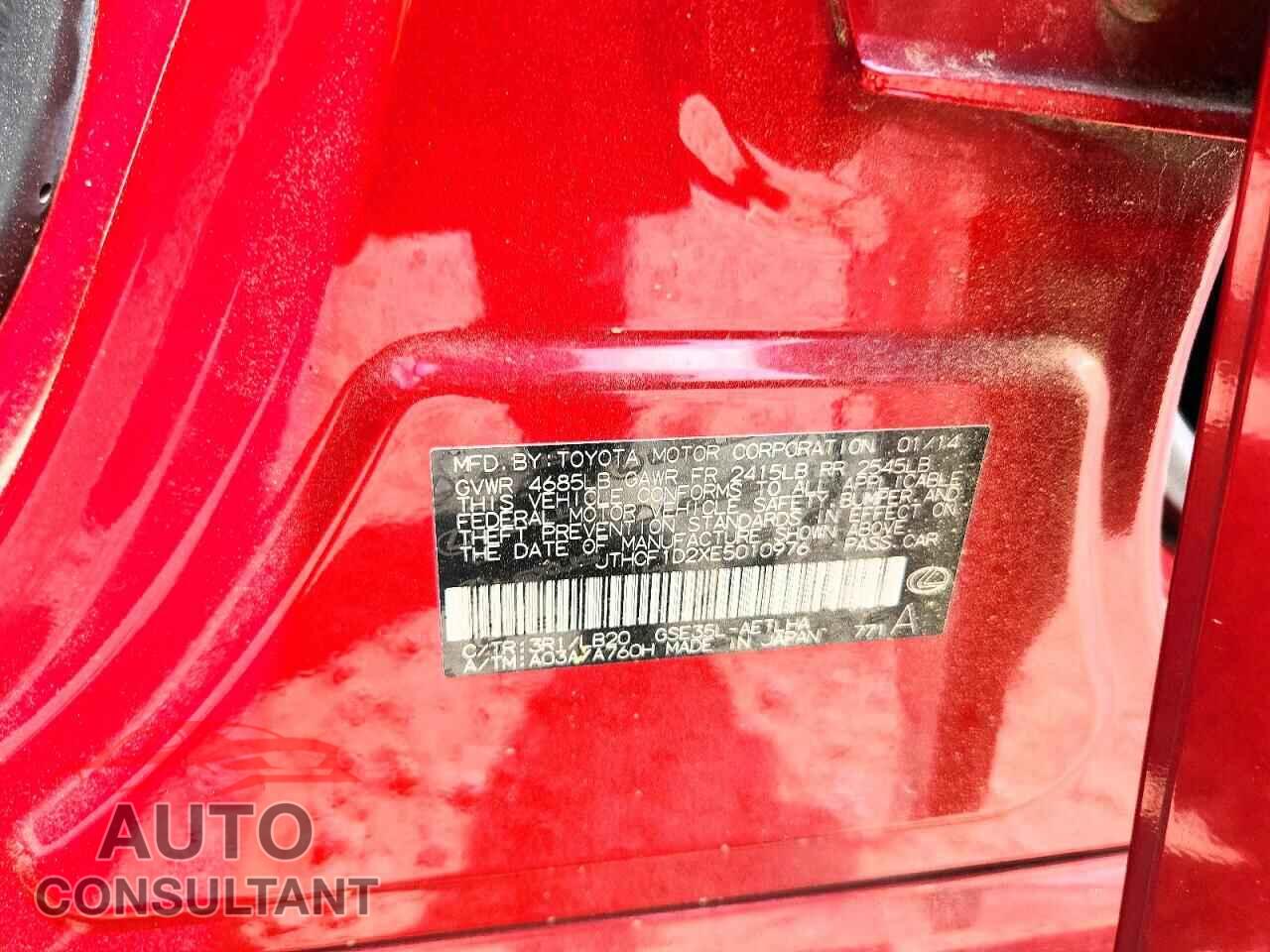 LEXUS IS 2014 - JTHCF1D2XE5010976
