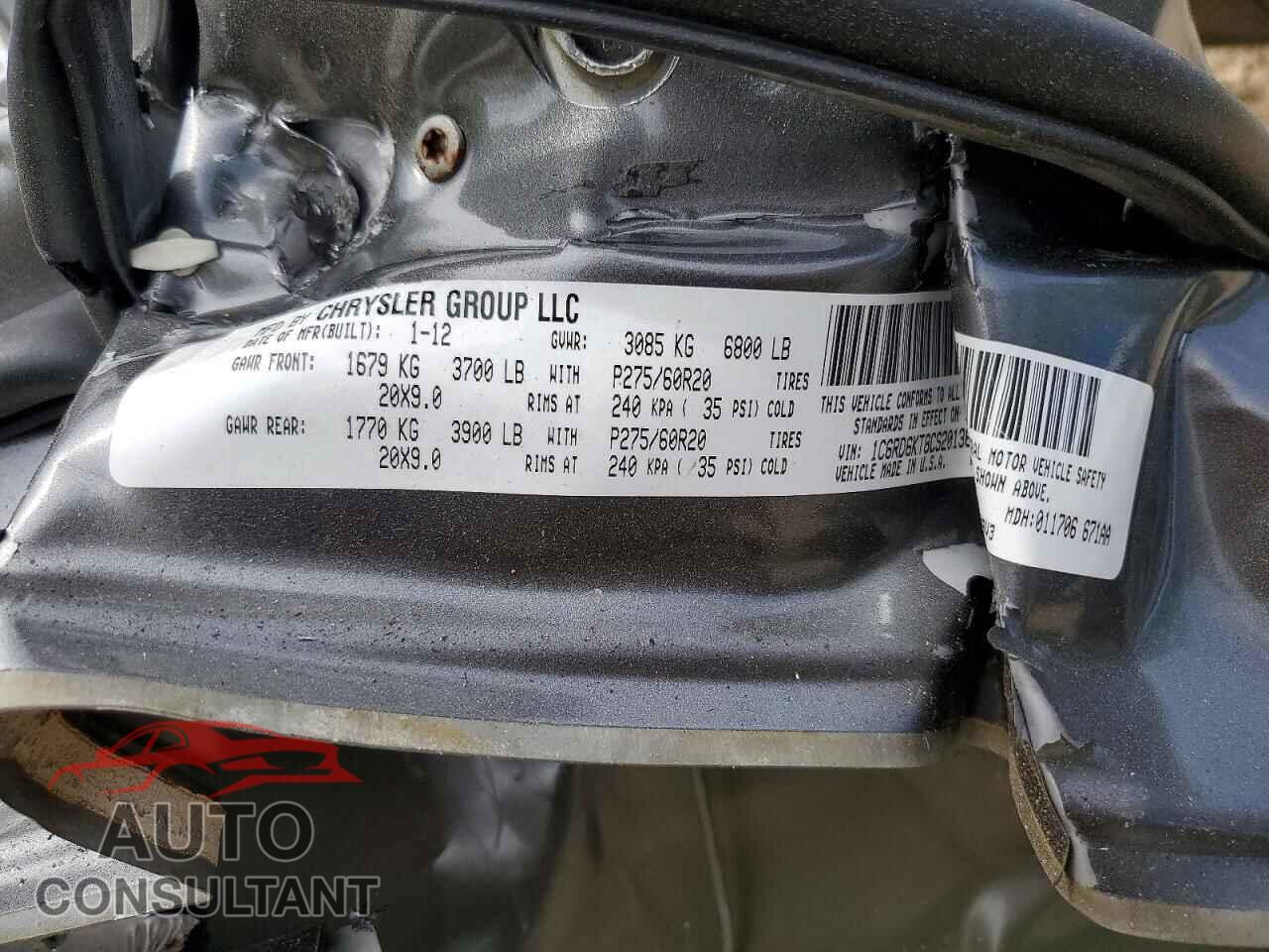 DODGE RAM 1500 2012 - 1C6RD6KT8CS201361