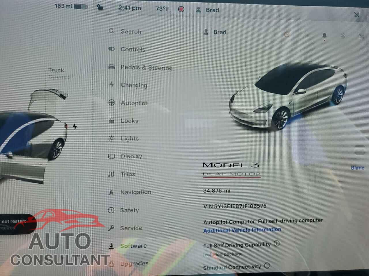 TESLA MODEL 3 2018 - 5YJ3E1EB7JF106575