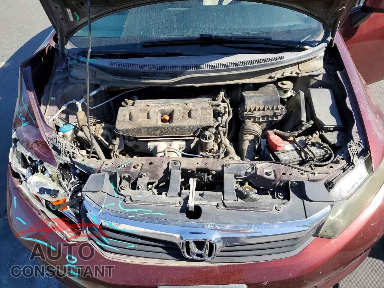 HONDA CIVIC 2012 - 2HGFB2F52CH596197