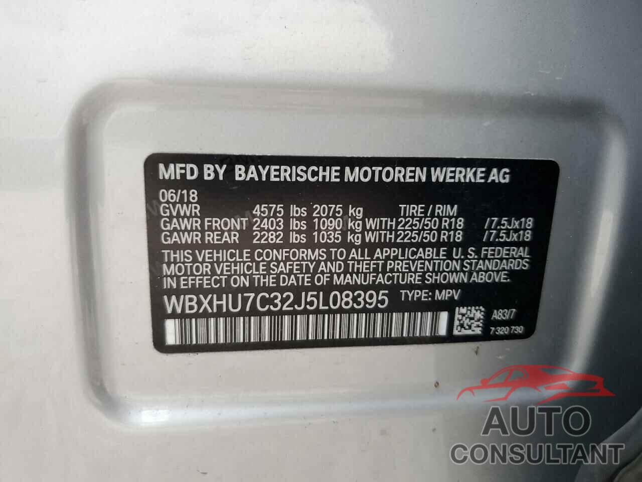 BMW X1 2018 - WBXHU7C32J5L08395