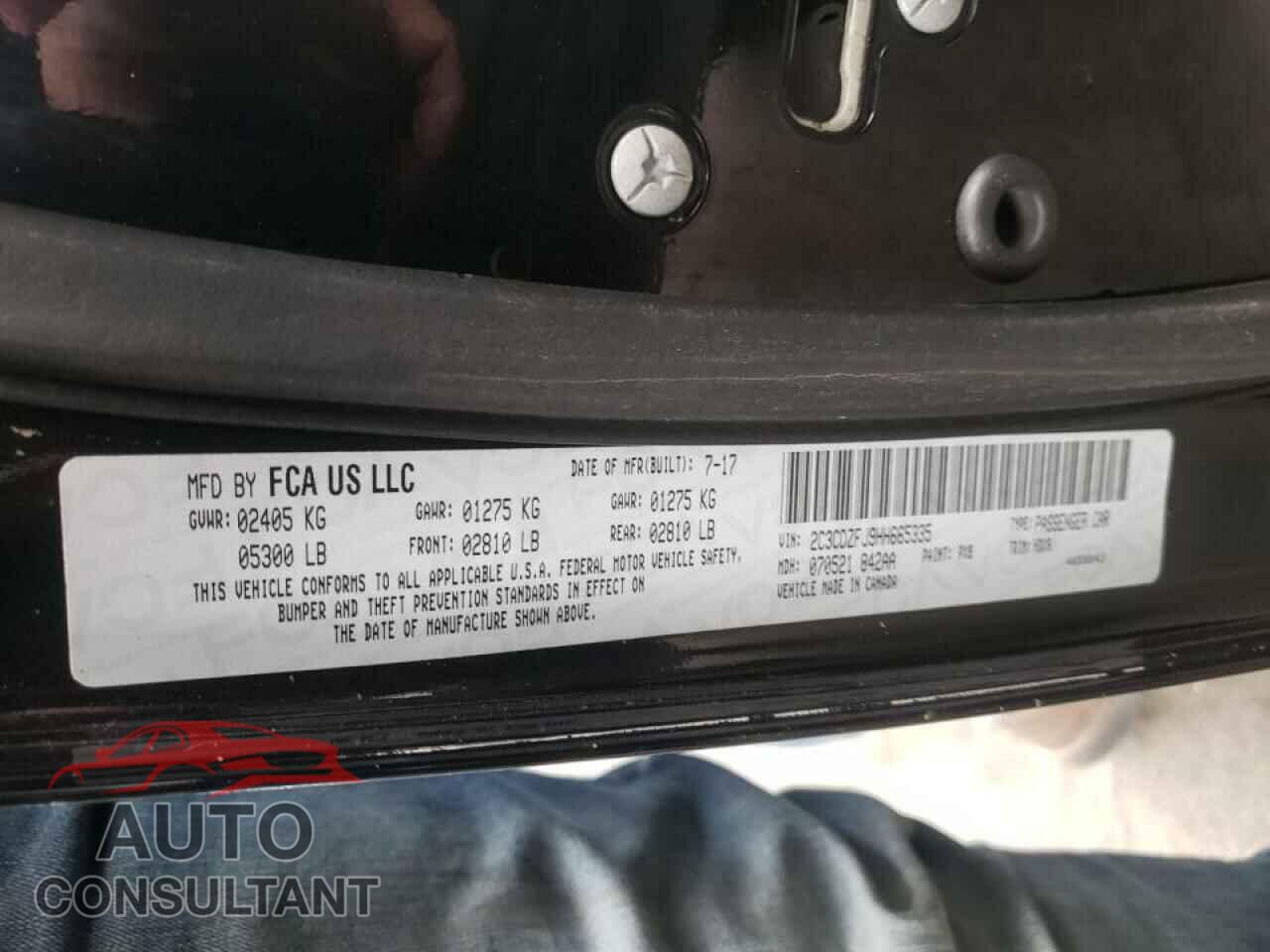DODGE CHALLENGER 2017 - 2C3CDZFJ9HH665335