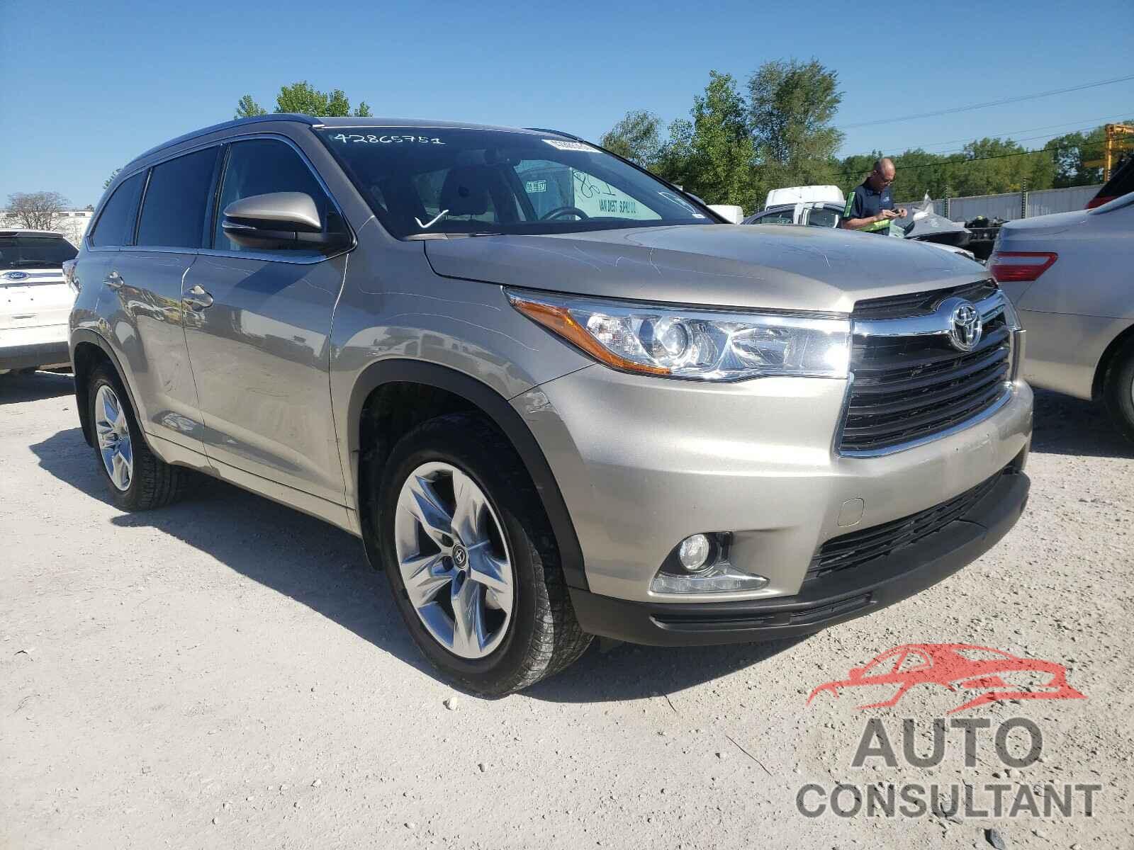 TOYOTA HIGHLANDER 2016 - 5TDDKRFH1GS227637