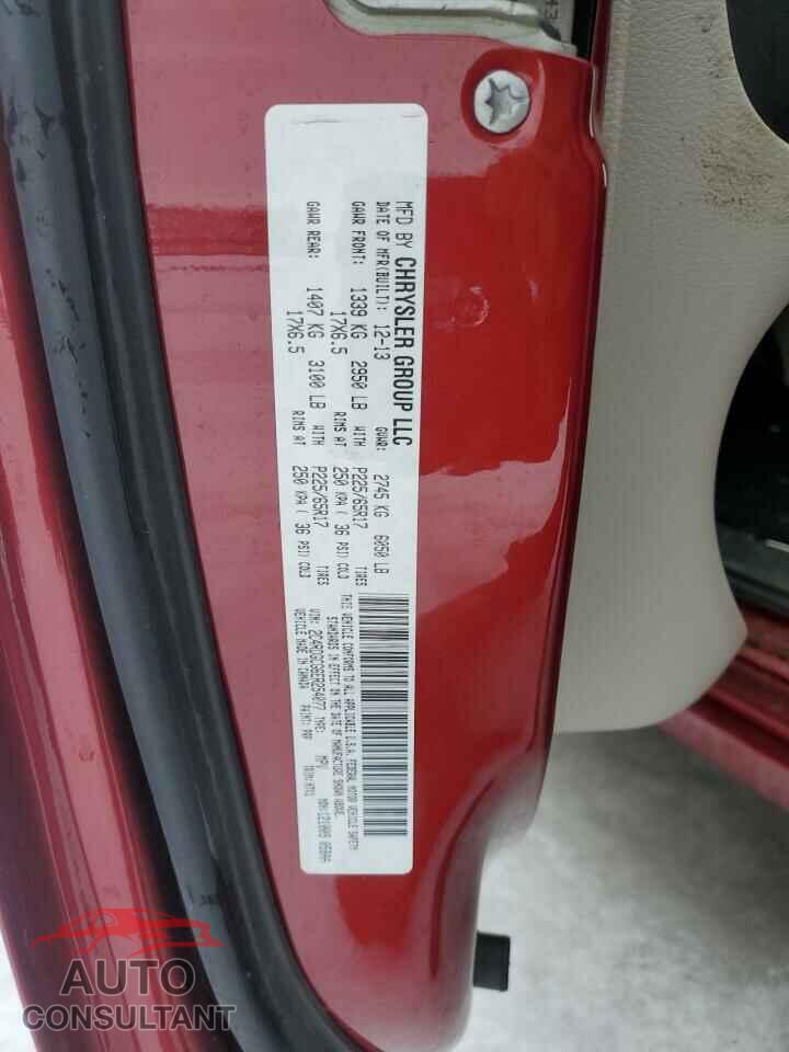 DODGE CARAVAN 2014 - 2C4RDGCG6ER254077
