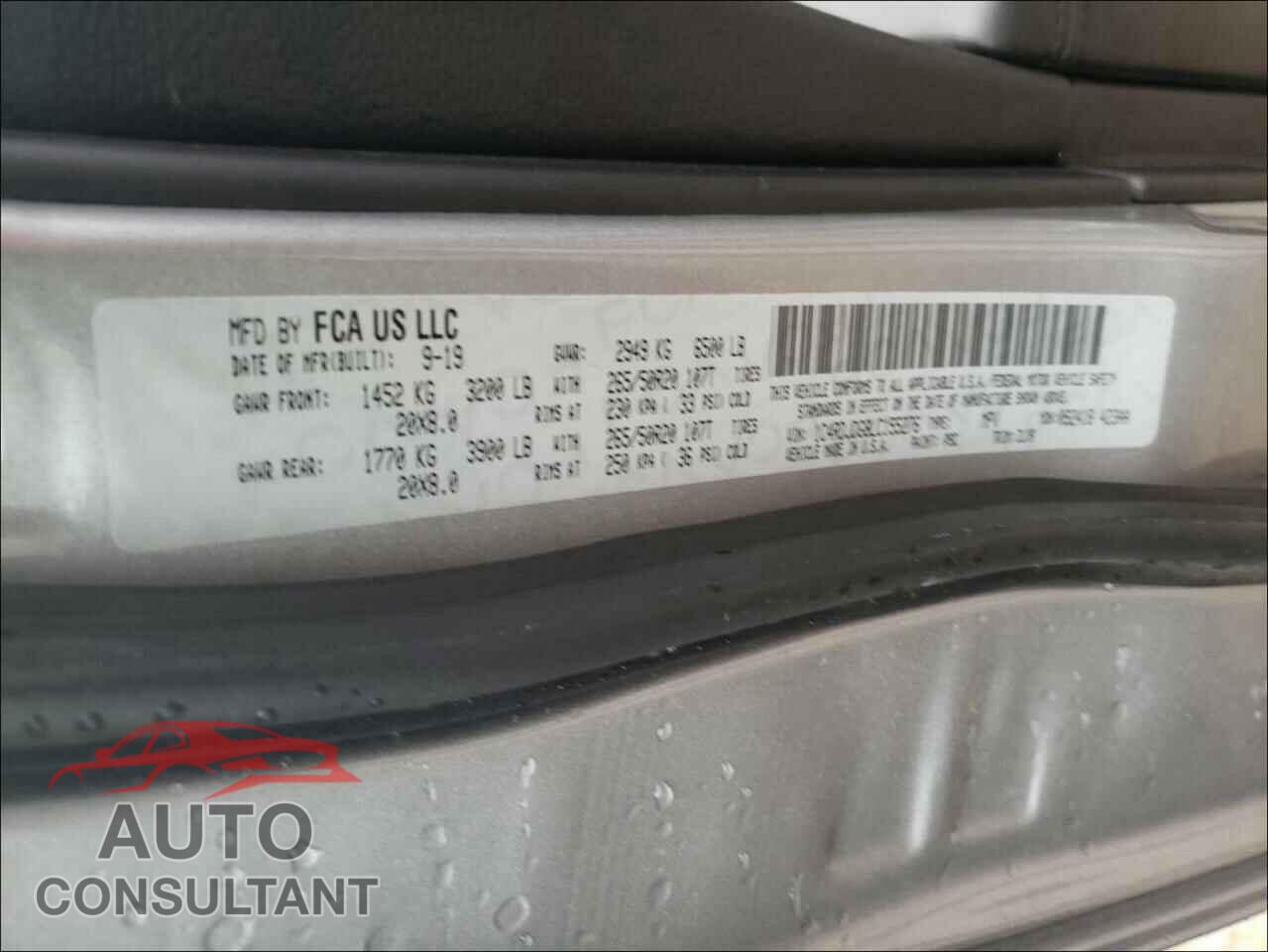 DODGE DURANGO 2020 - 1C4RDJDG8LC155276