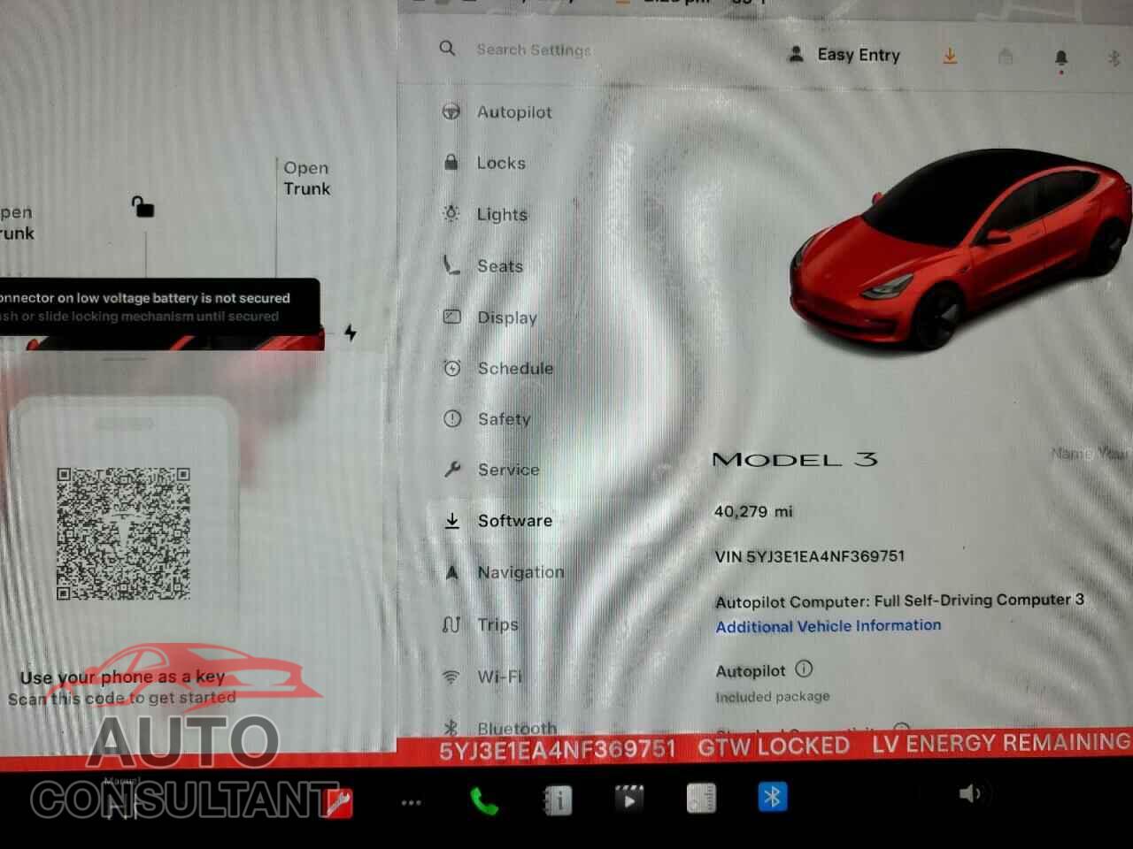 TESLA MODEL 3 2022 - 5YJ3E1EA4NF369751