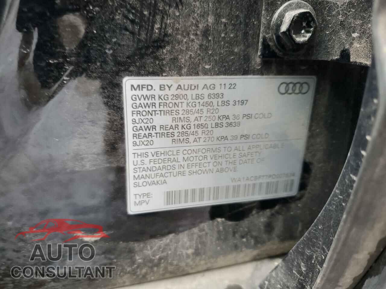 AUDI Q7 2023 - WA1ACBF77PD007634