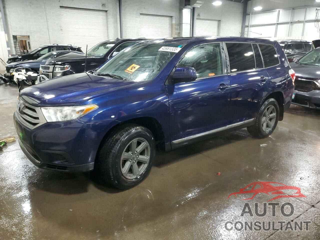 TOYOTA HIGHLANDER 2012 - 5TDBK3EH1CS163132