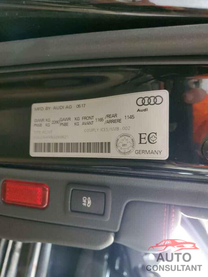 AUDI S4/RS4 2018 - WAUC4AF49JA003621