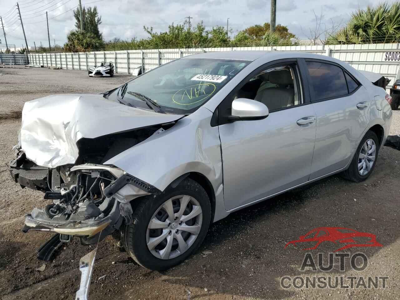TOYOTA COROLLA 2016 - 5YFBURHE1GP492944