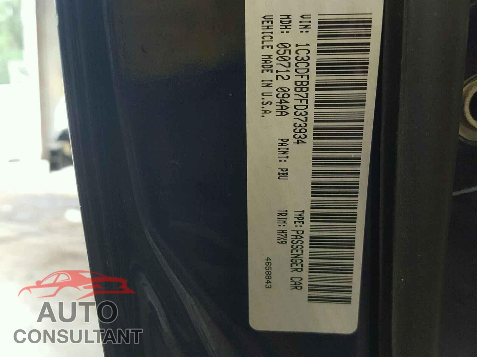 DODGE DART 2015 - 1C3CDFBB7FD373934