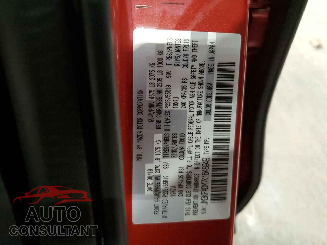 MAZDA CX-5 2019 - JM3KFADM7K1648949