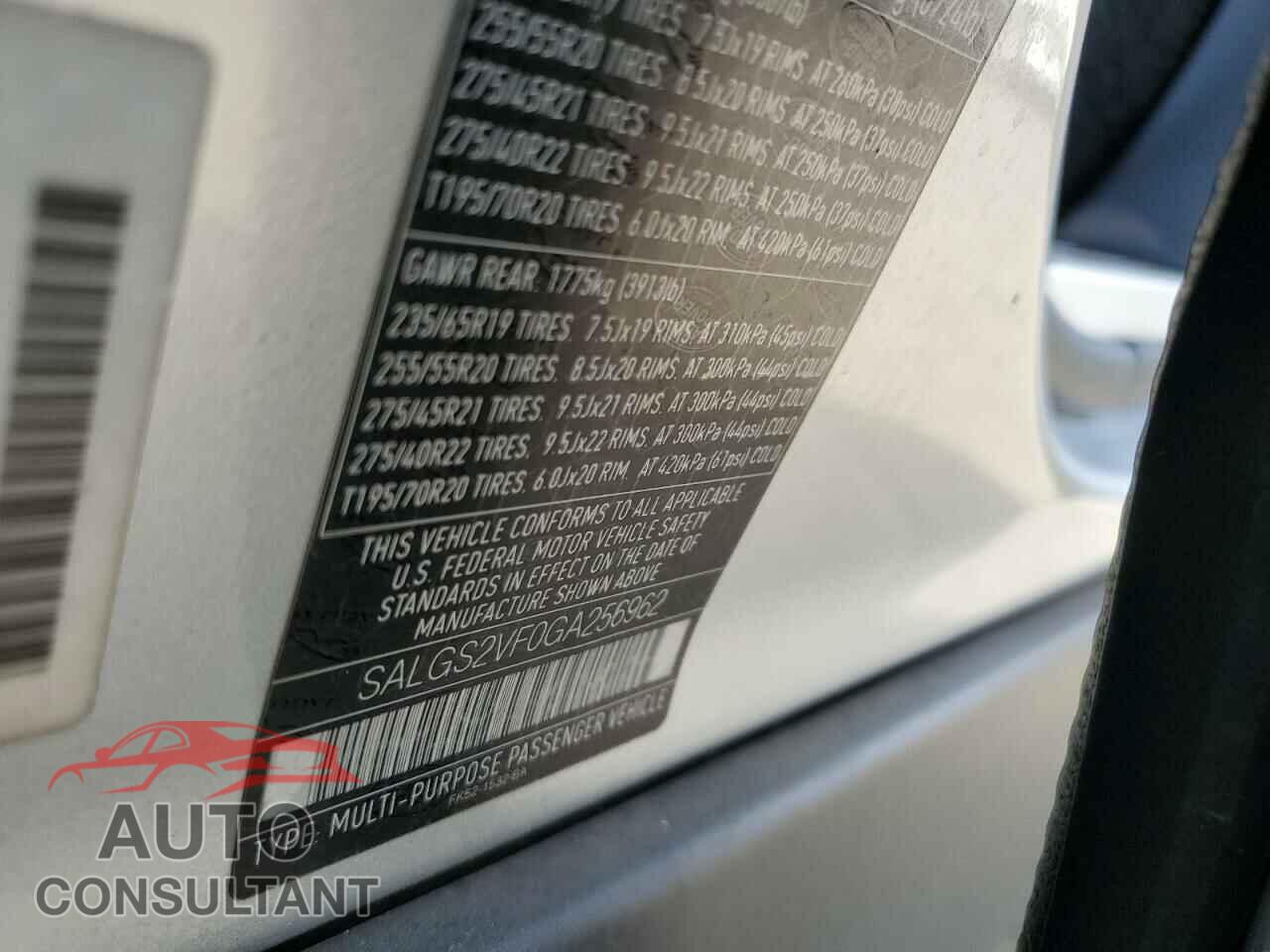 LAND ROVER RANGEROVER 2016 - SALGS2VF0GA256962