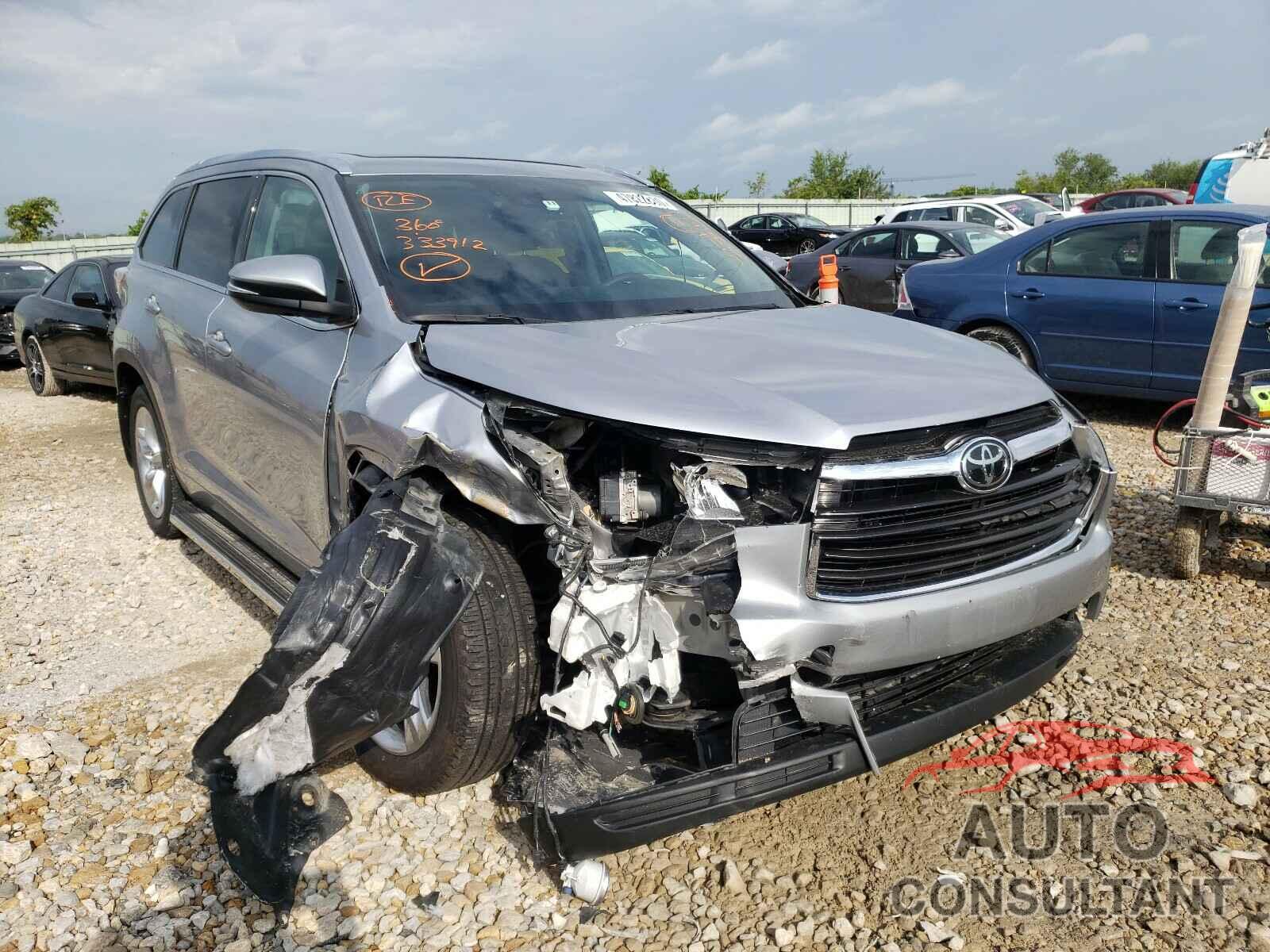 TOYOTA HIGHLANDER 2016 - 5TDDKRFH1GS333912