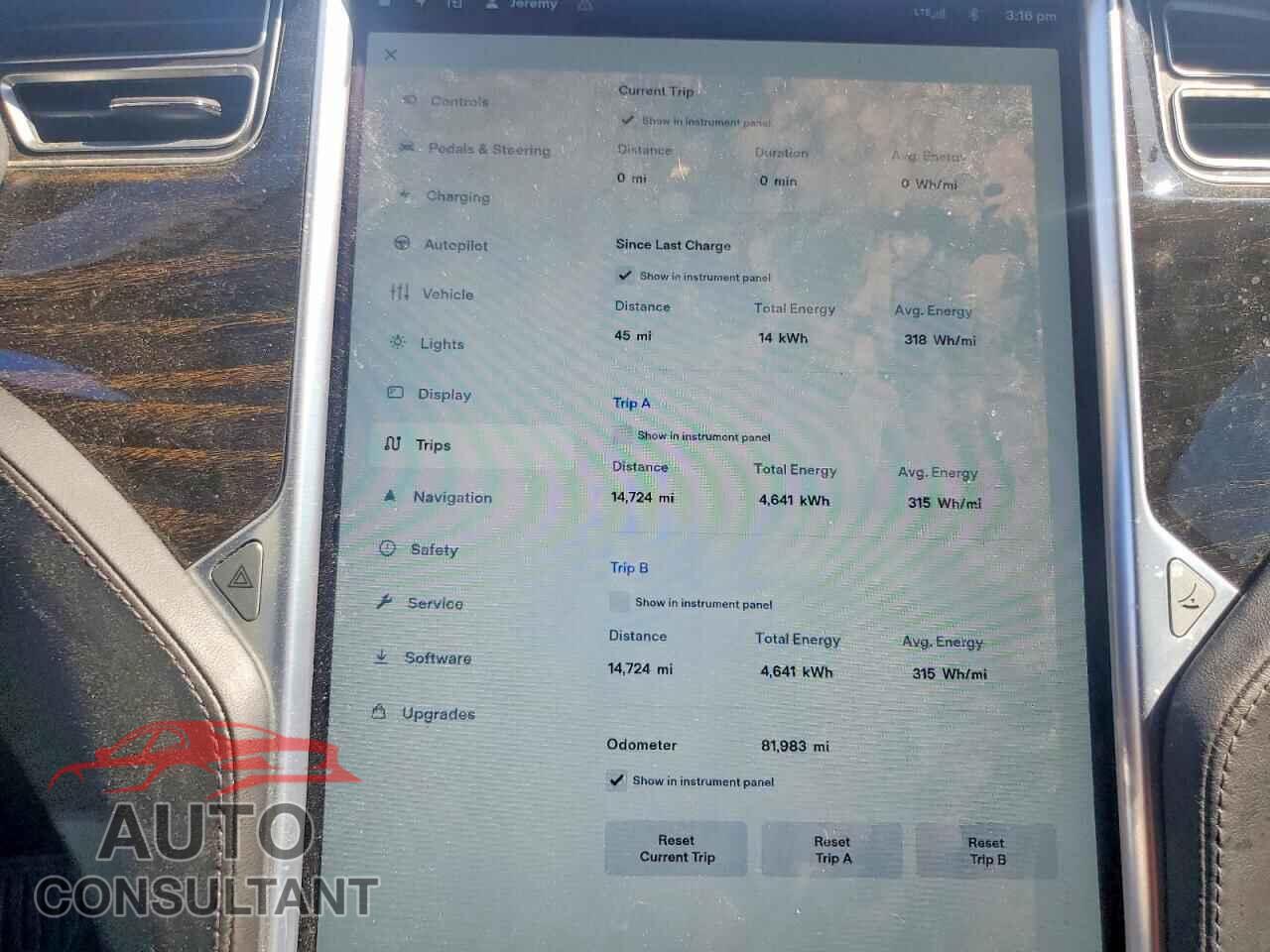 TESLA MODEL S 2016 - 5YJSA1E15GF161498