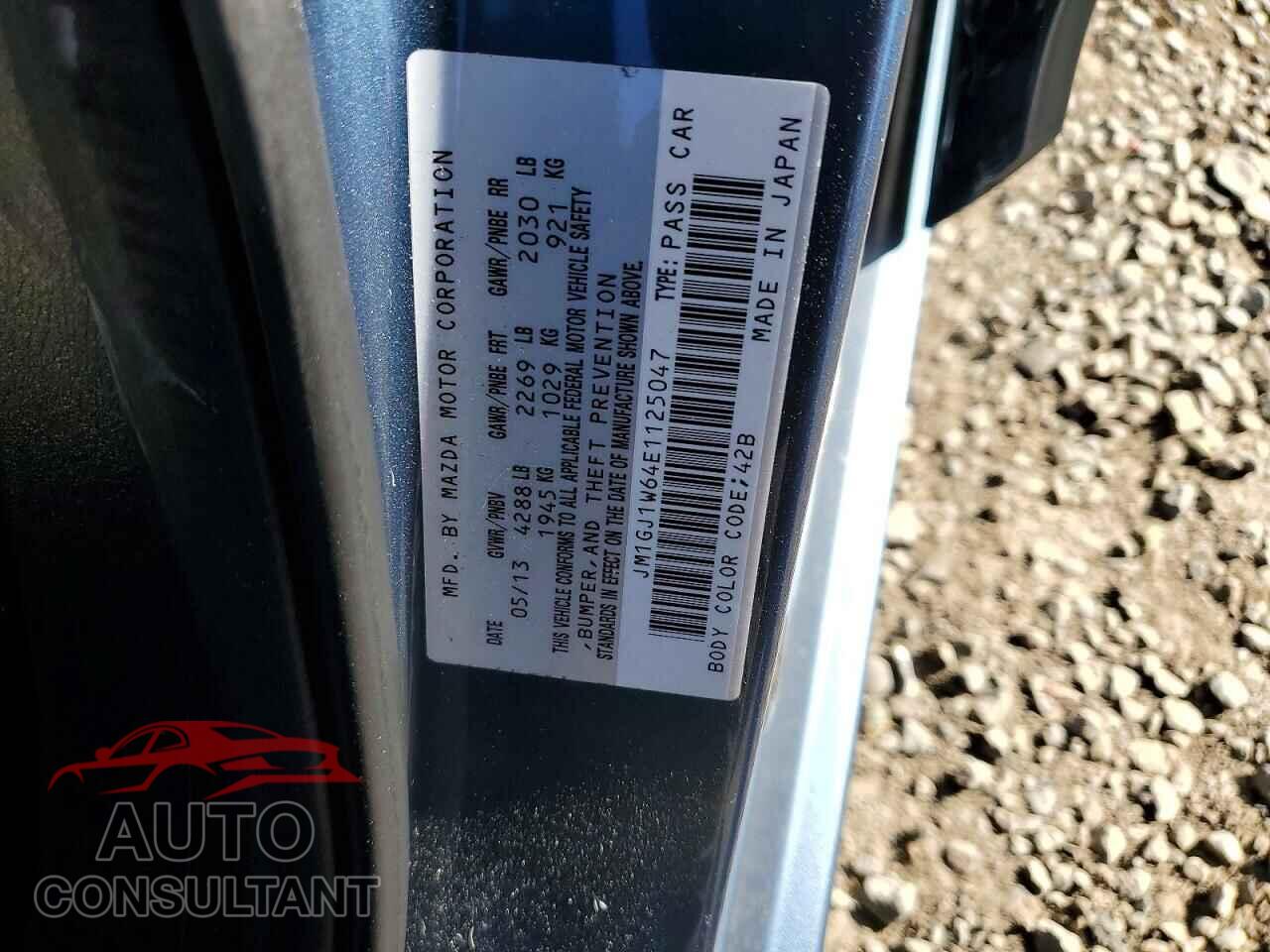 MAZDA 6 2014 - JM1GJ1W64E1125047