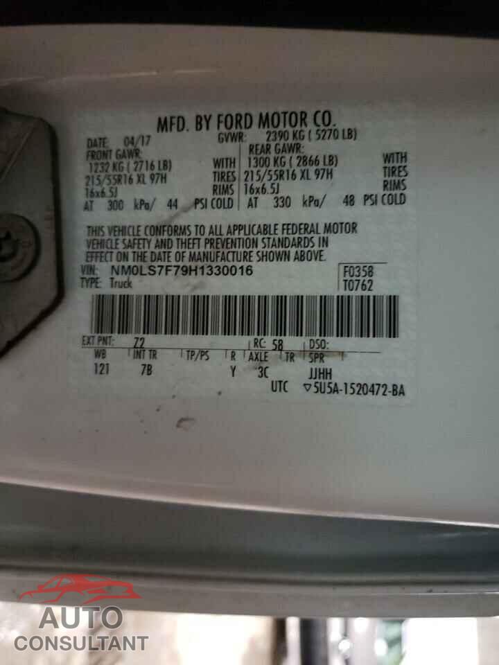 FORD TRANSIT CO 2017 - NM0LS7F79H1330016