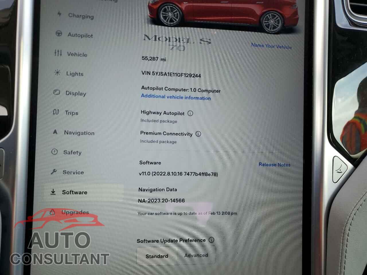 TESLA MODEL S 2016 - 5YJSA1E11GF129244