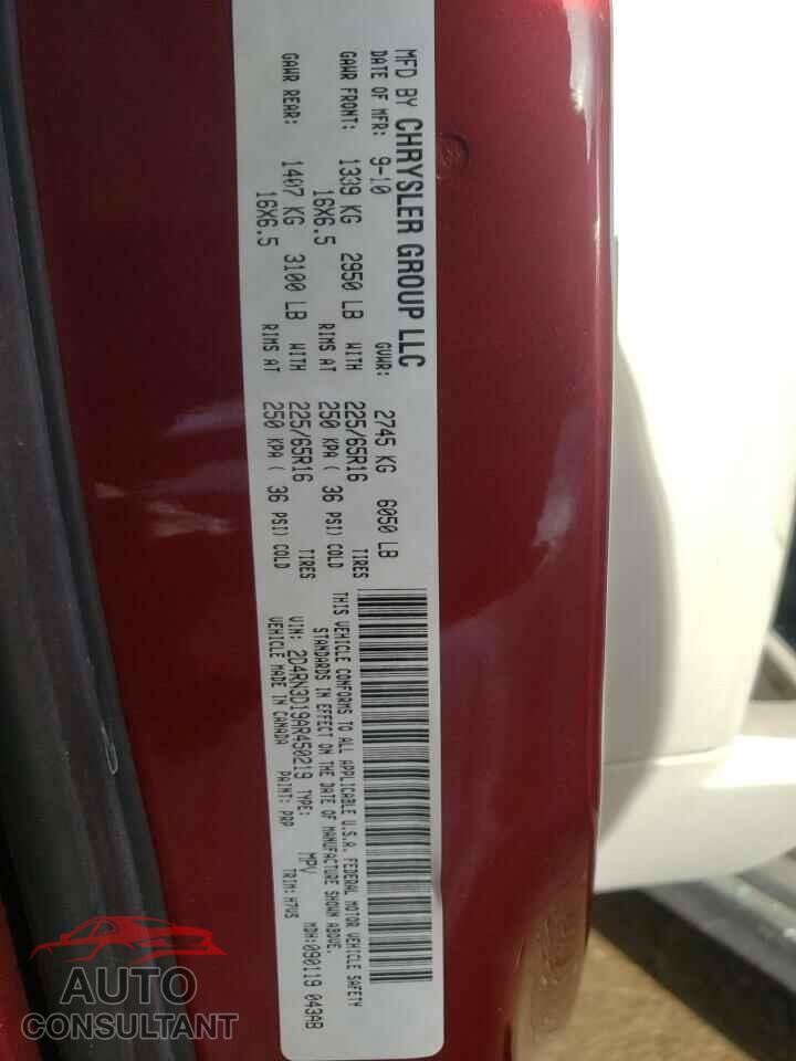 DODGE CARAVAN 2010 - 2D4RN3D19AR450219