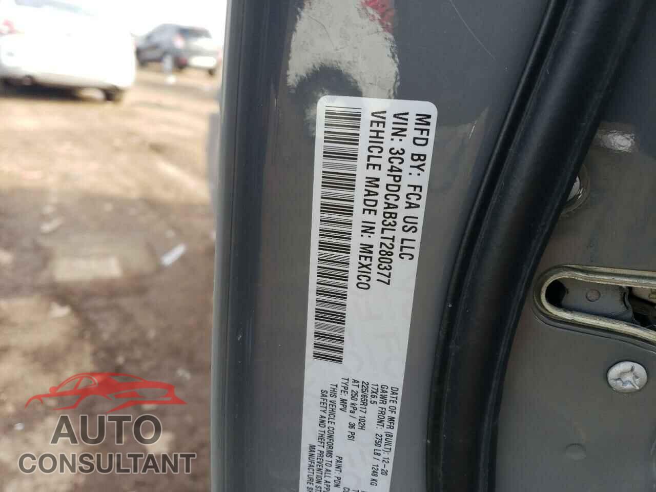 DODGE JOURNEY 2020 - 3C4PDCAB3LT280377