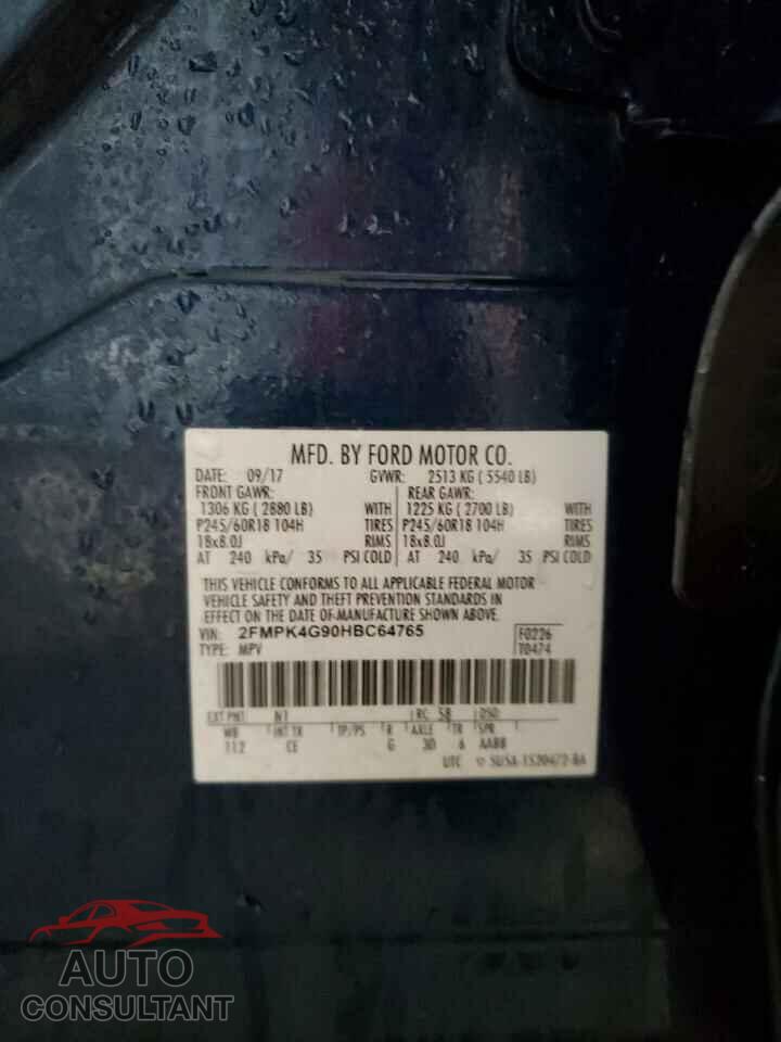FORD EDGE 2017 - 2FMPK4G90HBC64765