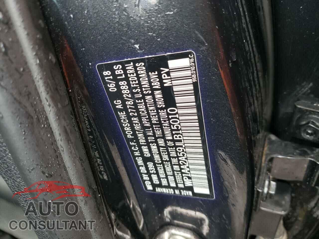 PORSCHE MACAN 2018 - WP1AA2A59JLB15010