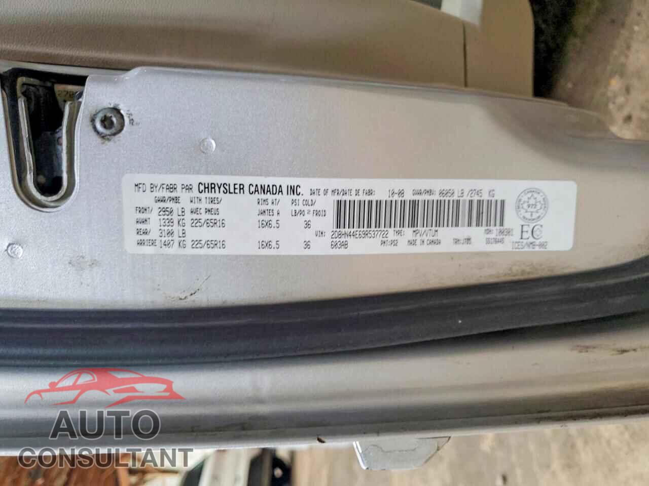 DODGE CARAVAN 2009 - 2D8HN44E69R537722
