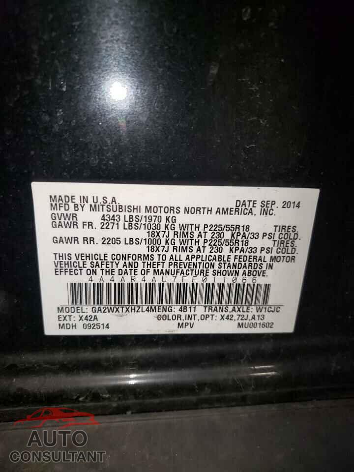 MITSUBISHI OUTLANDER 2015 - 4A4AR4AU7FE011066