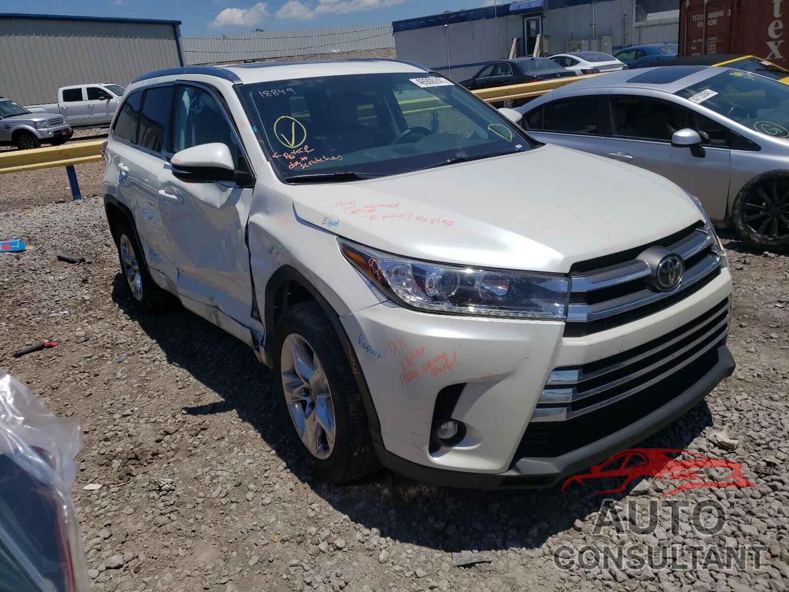 TOYOTA HIGHLANDER 2019 - 5TDYZRFH0KS348360
