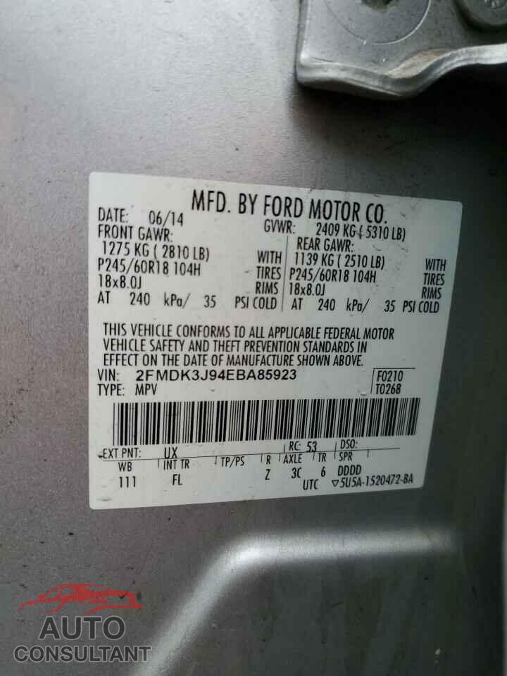 FORD EDGE 2014 - 2FMDK3J94EBA85923