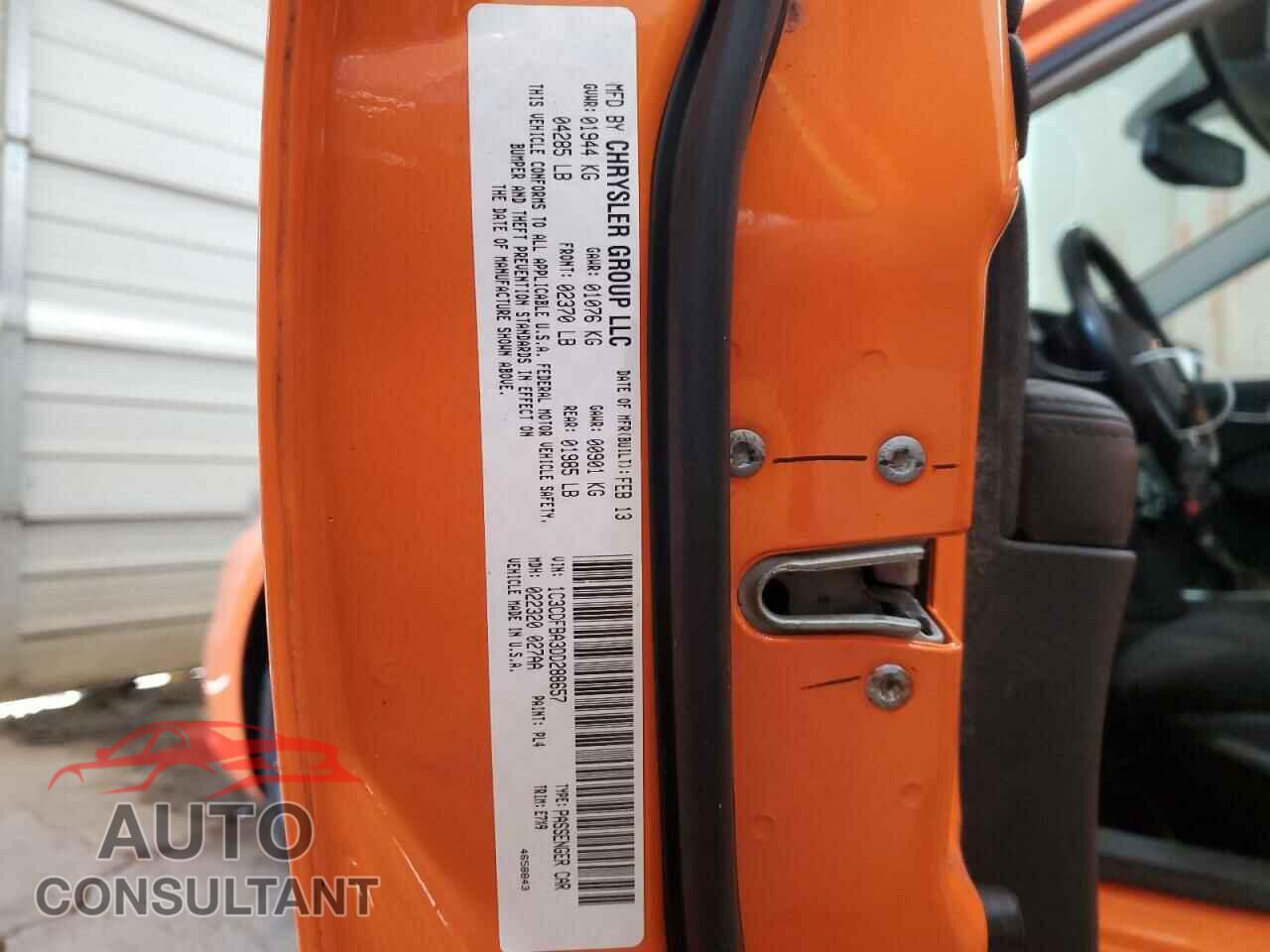 DODGE DART 2013 - 1C3CDFBA3DD288657
