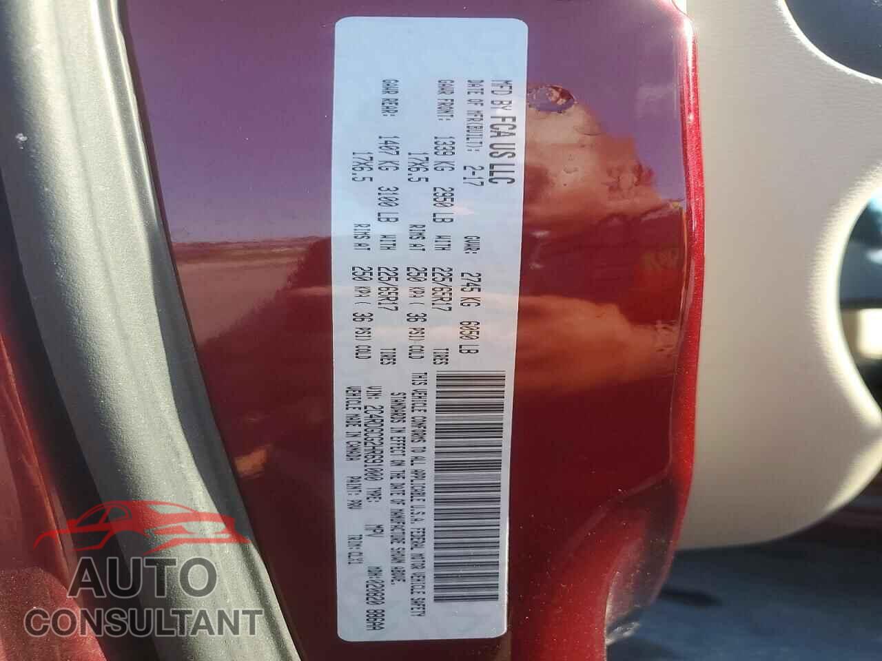 DODGE CARAVAN 2017 - 2C4RDGCG2HR691000