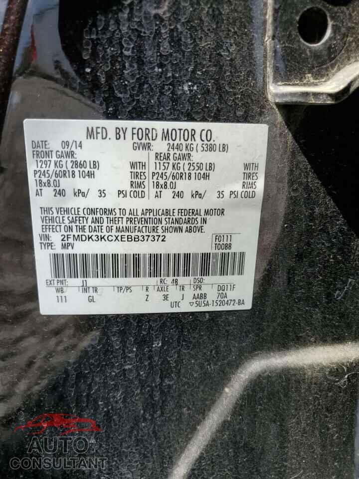FORD EDGE 2014 - 2FMDK3KCXEBB37372
