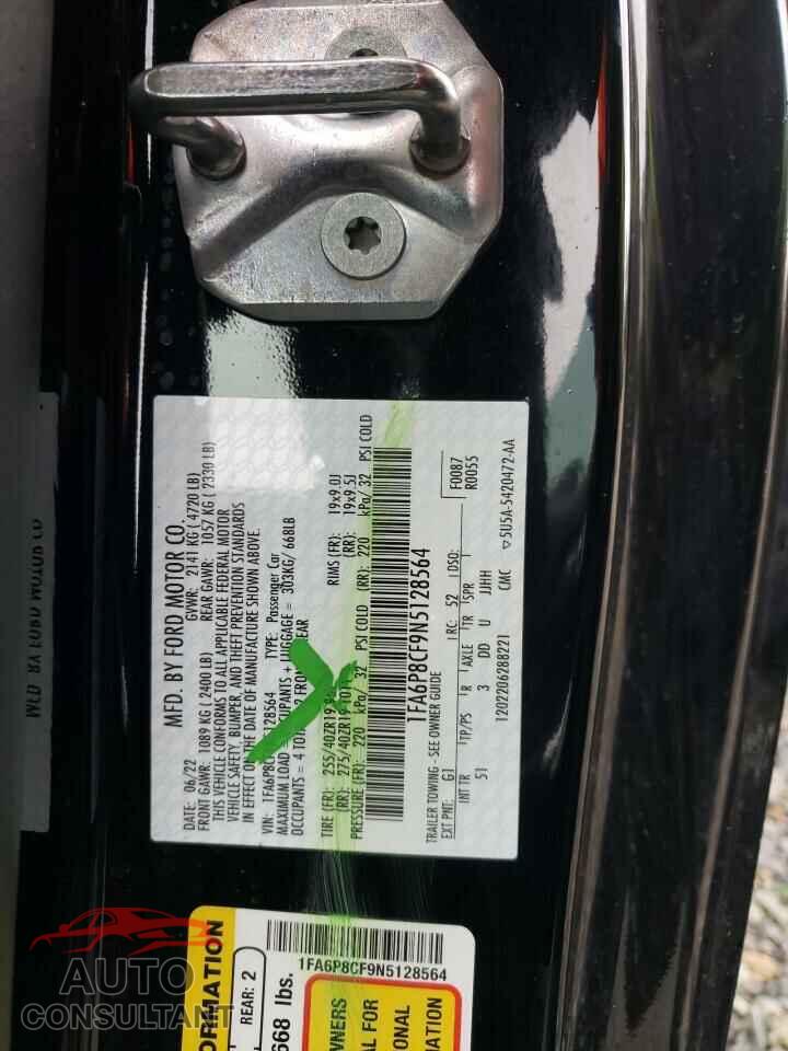 FORD MUSTANG 2022 - 1FA6P8CF9N5128564